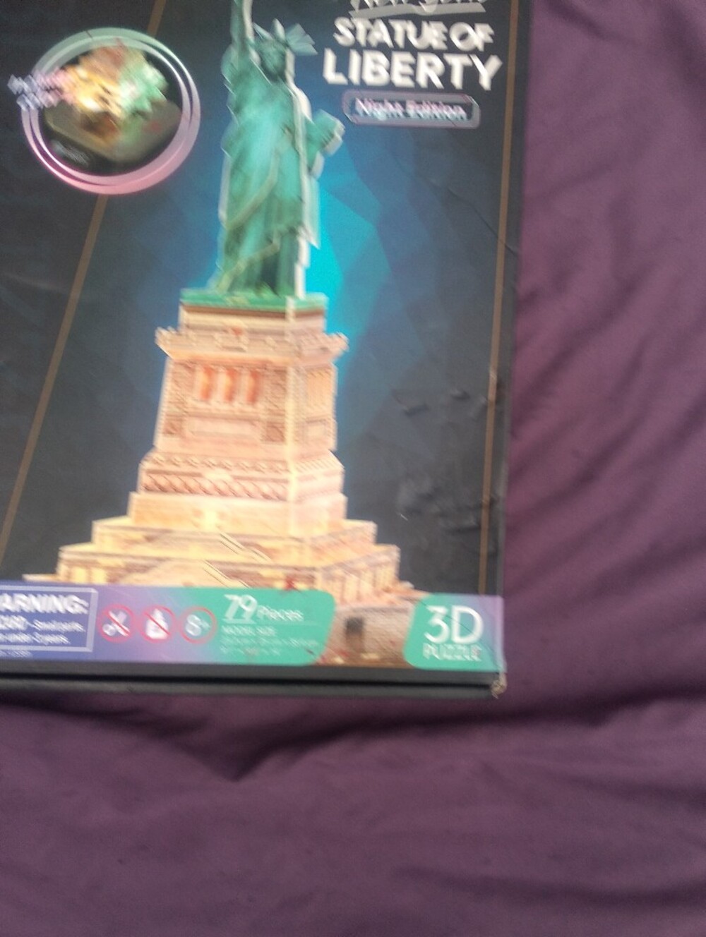 3D Statue of Liberty Puzzle - Green and Tan - Unknown Brand